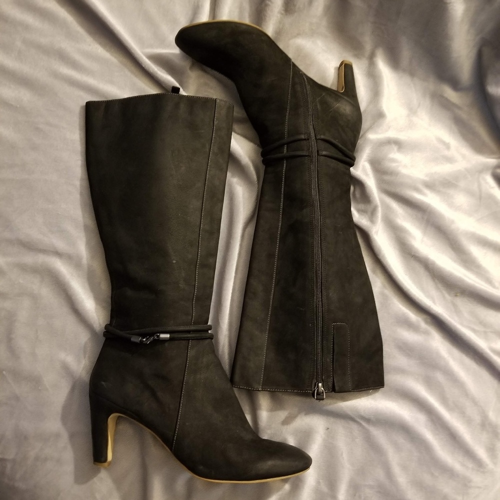 ECCO nephi black suede boots Sz 40 (US 10)